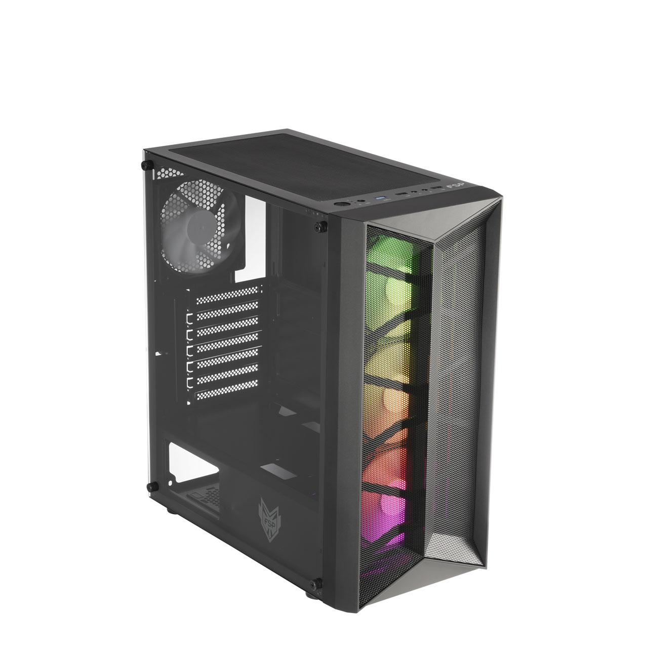 Кутия FSP CMT211A RGB TG Black