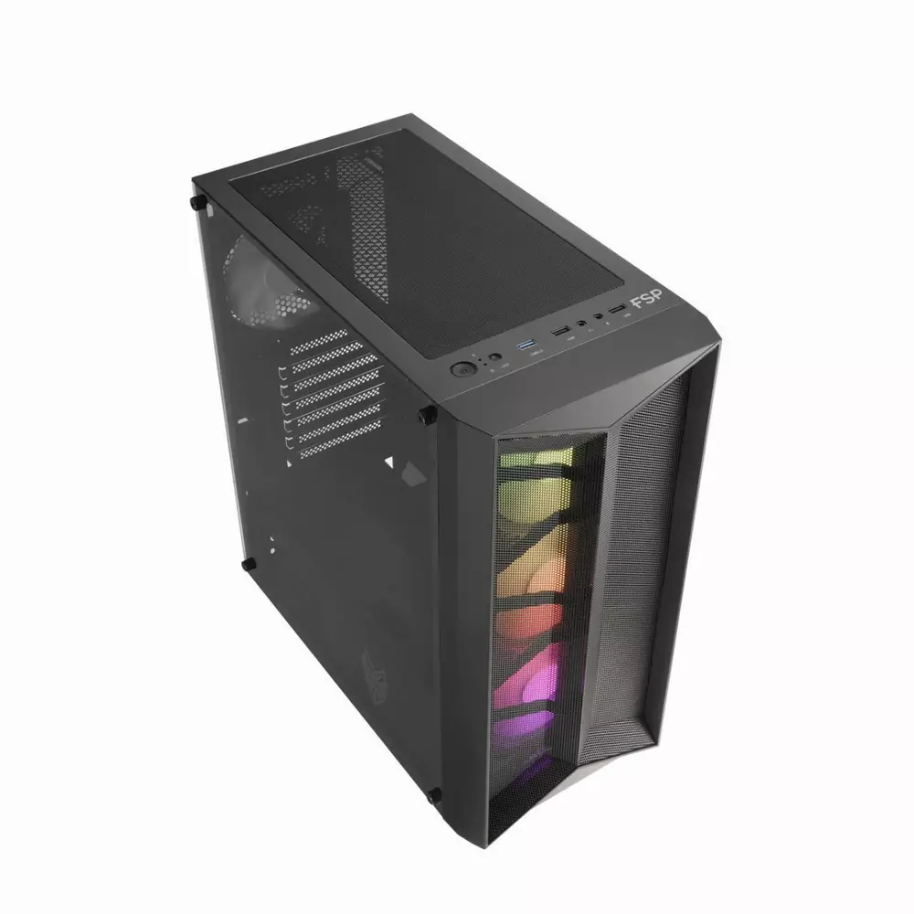 Кутия FSP CMT211A RGB TG Black