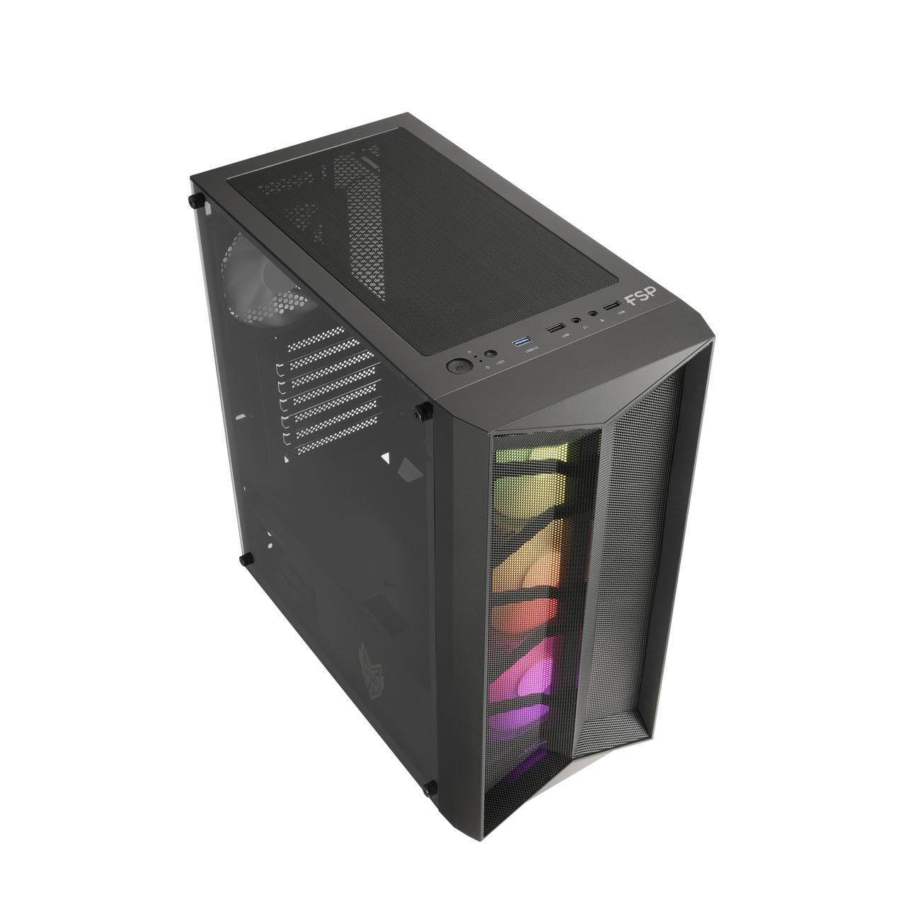 Кутия FSP CMT211A RGB TG Black