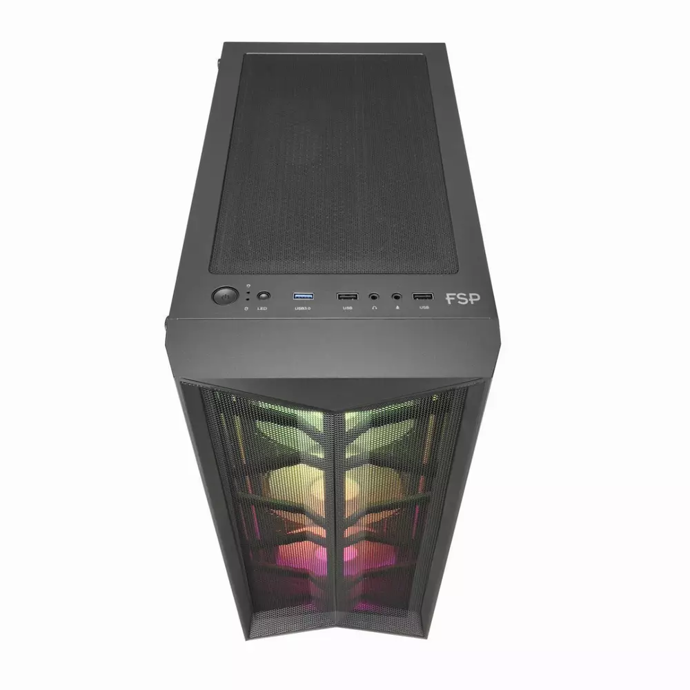 Кутия FSP CMT211A RGB TG Black