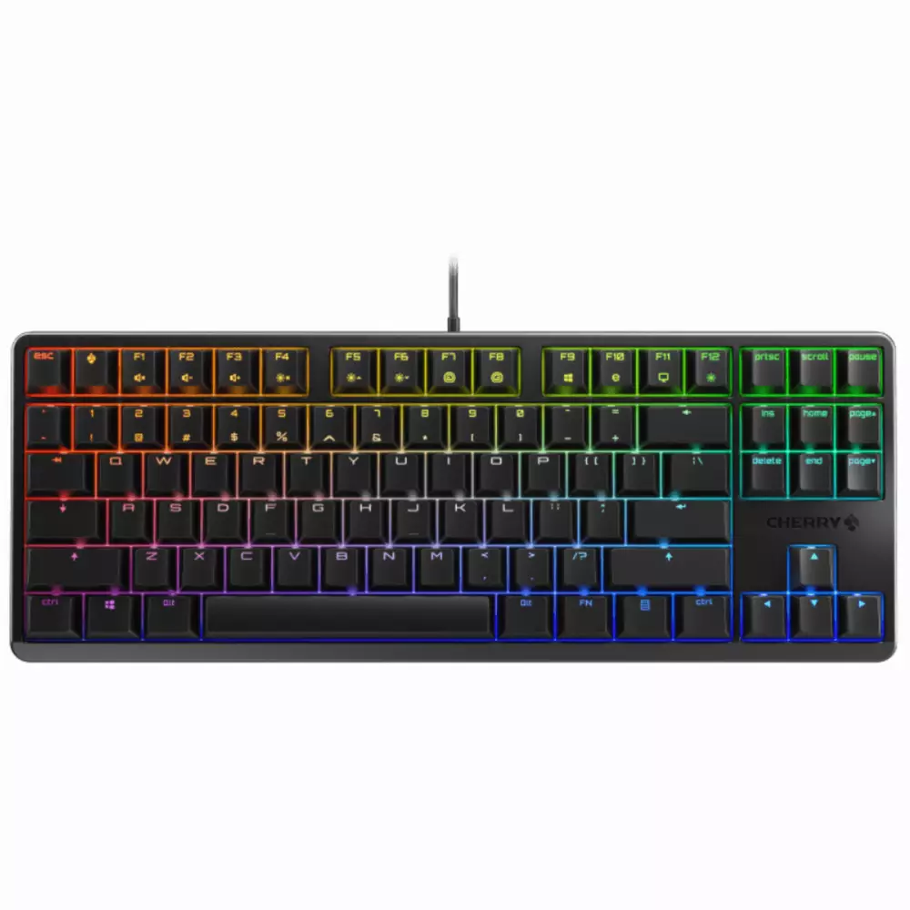 Геймърскa механична клавиатура Cherry G80-3000S TKL RGB - Cherry MX Brown