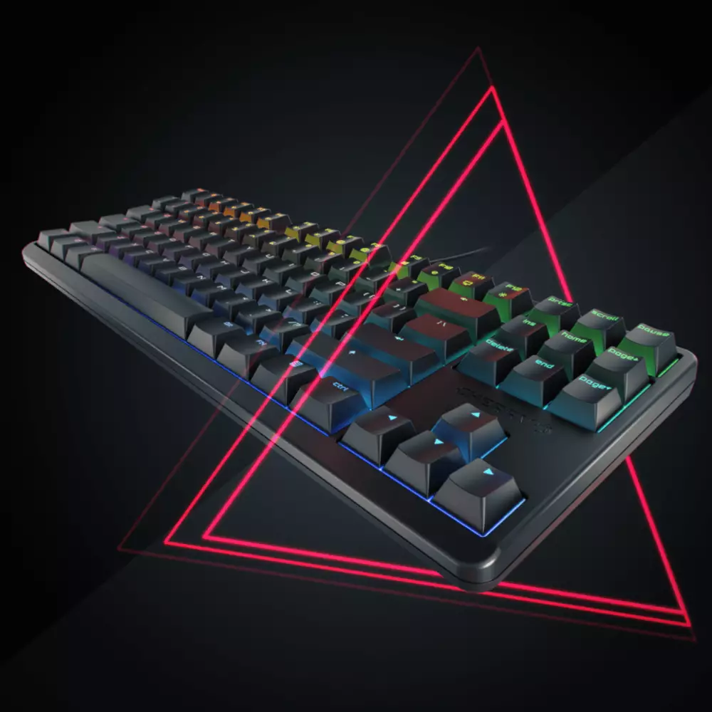 Геймърскa механична клавиатура Cherry G80-3000S TKL RGB - Cherry MX Brown