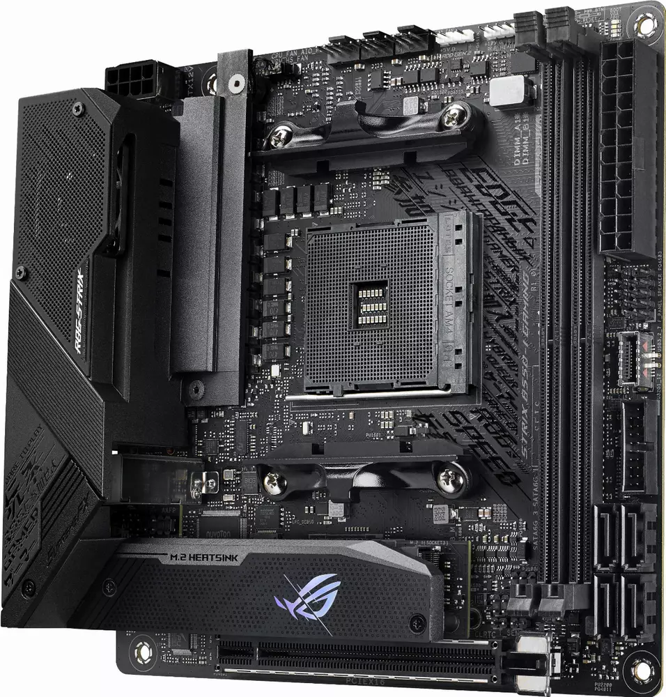 Дънна платка ASUS ROG STRIX B550-I GAMING (WI-FI 6) socket AM4, mITX, 2xDDR4, Aura Sync, PCIe 4.0, Dual M.2, 2.5GB Lan