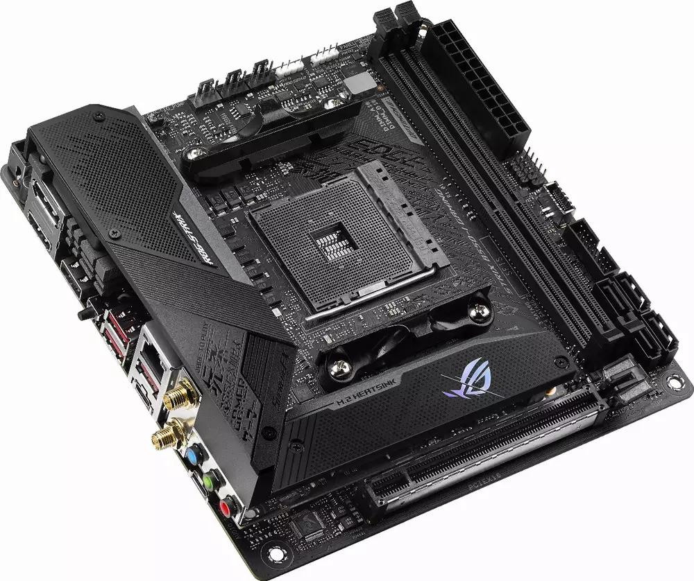 Дънна платка ASUS ROG STRIX B550-I GAMING (WI-FI 6) socket AM4, mITX, 2xDDR4, Aura Sync, PCIe 4.0, Dual M.2, 2.5GB Lan