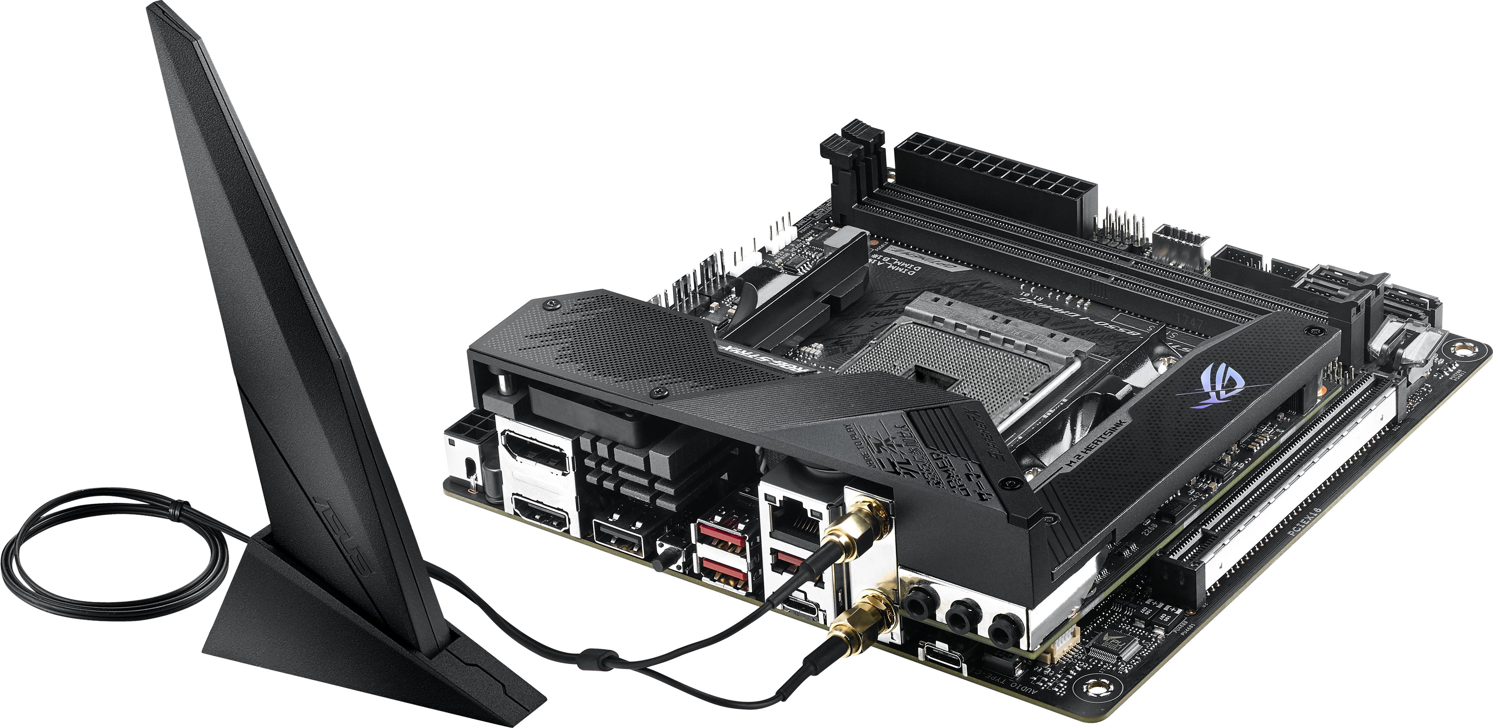 Дънна платка ASUS ROG STRIX B550-I GAMING (WI-FI 6) socket AM4, mITX, 2xDDR4, Aura Sync, PCIe 4.0, Dual M.2, 2.5GB Lan