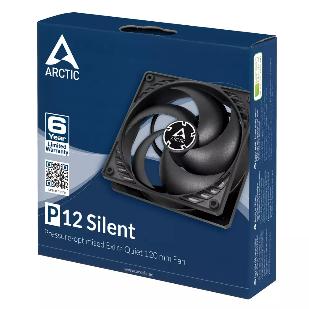 Вентилатор Arctic P12 Silent Fan 120mm Black - ACFAN00130A