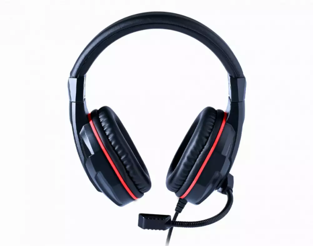 Геймърски слушалки BigBen Nintendo Switch Headset, Микрофон, Черен/Червен