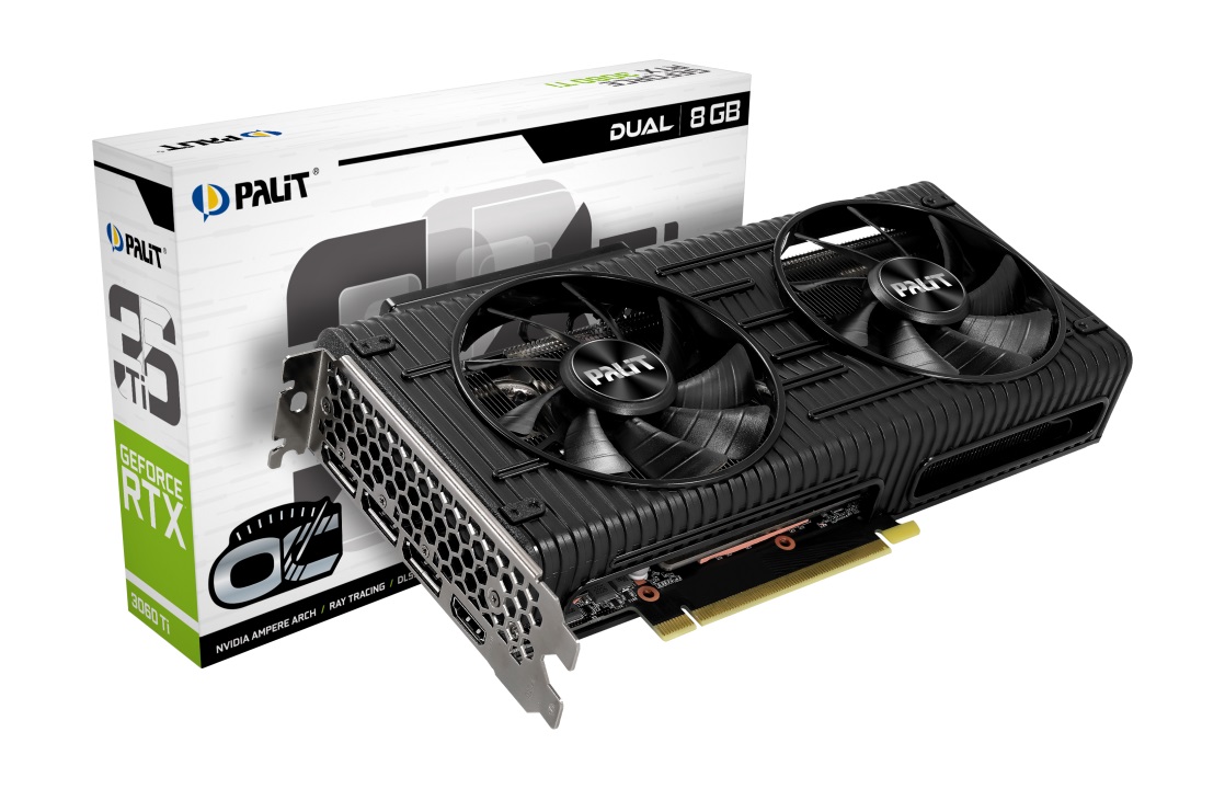 Видео карта PALIT GeForce RTX 3060 Ti Dual OC 8GB LHR