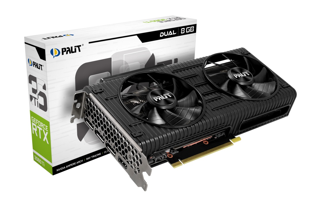 Видео карта PALIT GeForce RTX 3060 Ti Dual 8GB LHR