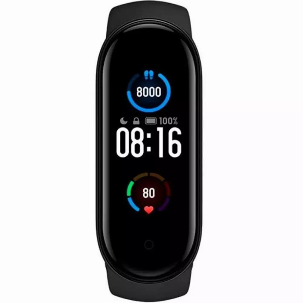 Фитнес гривна Xiaomi Mi Smart Band 5, 1.1", AMOLED дисплей, Черен