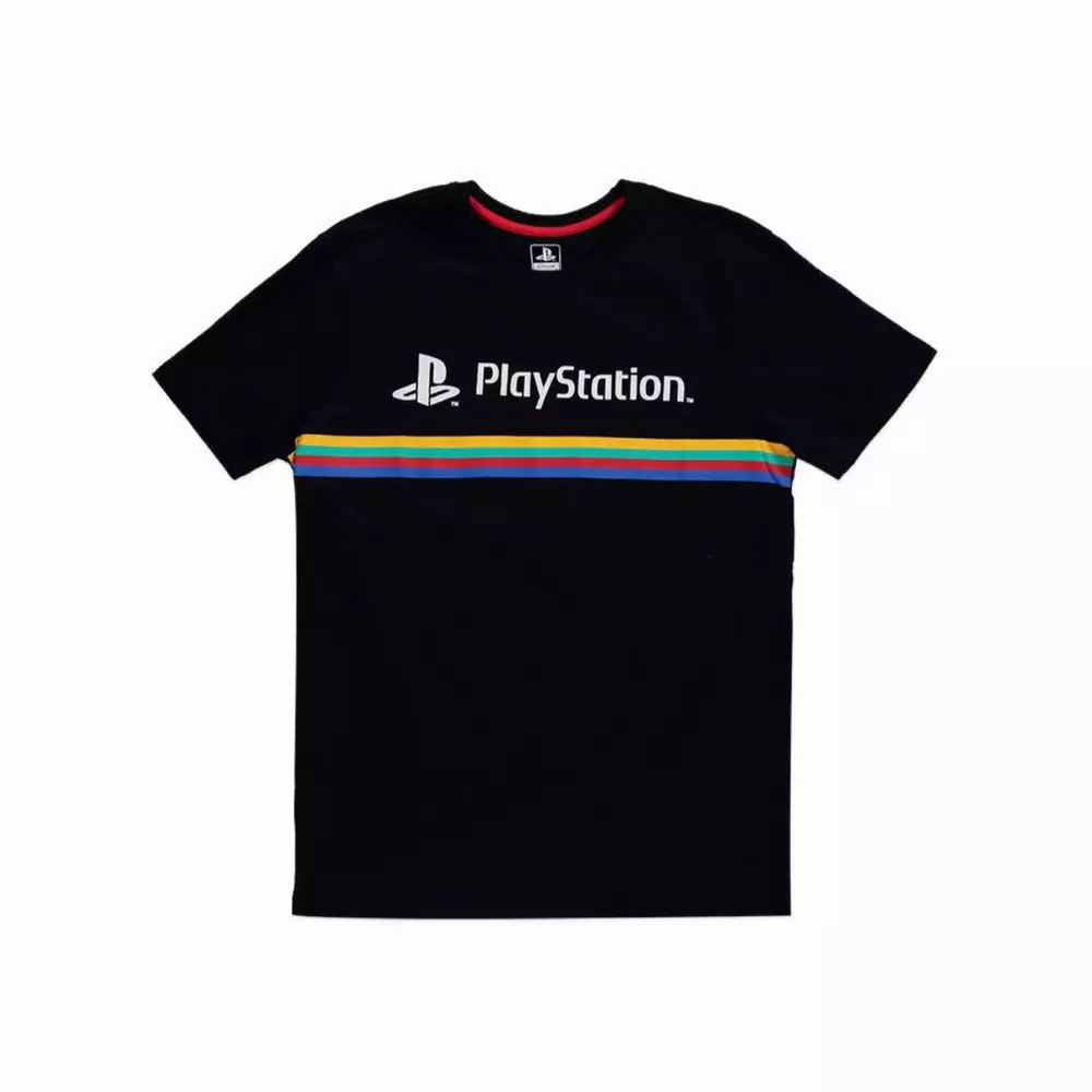 Тениска Difuzed Sony Playstation Color Stripe Logo - Men's T-shirt - M