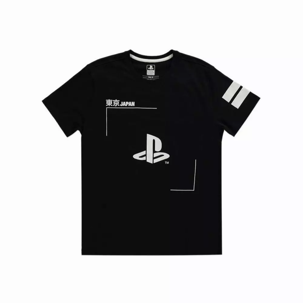 Тениска Difuzed Sony Playstation Black & White Logo - Men's T-shirt - M