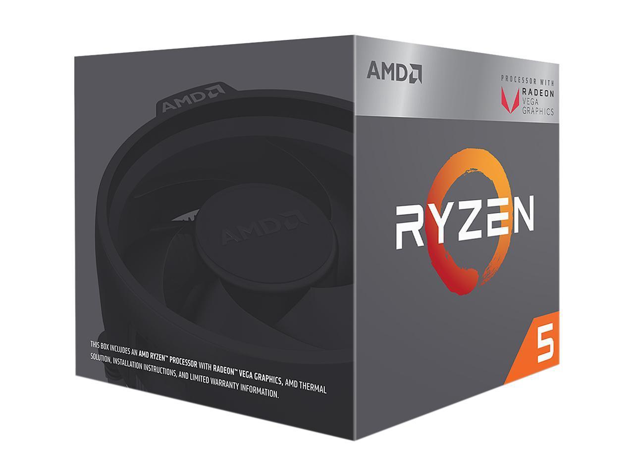 Процесор AMD RYZEN 5 2400G 4/8T (3.9 GHz Turbo, 6MB, 65W, AM4) BOX