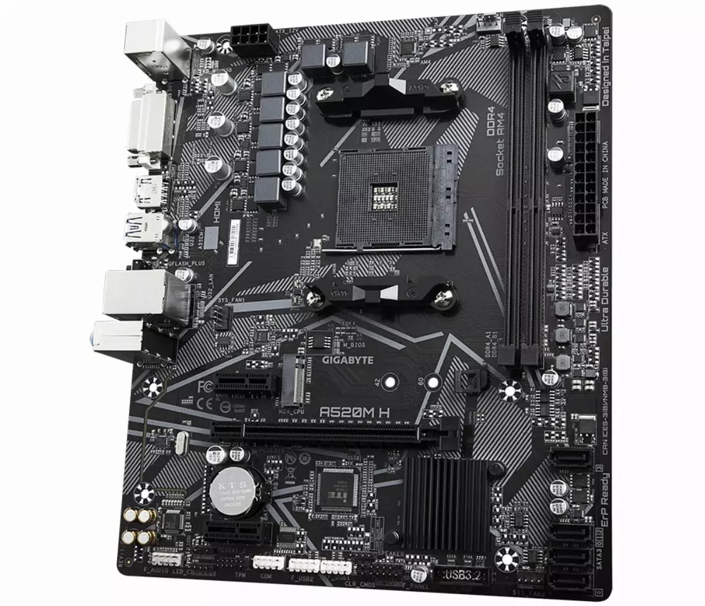 Дънна платка GIGABYTE A520M H