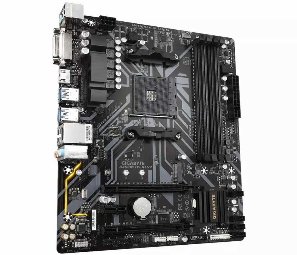 Дънна платка GIGABYTE B450M DS3H V2