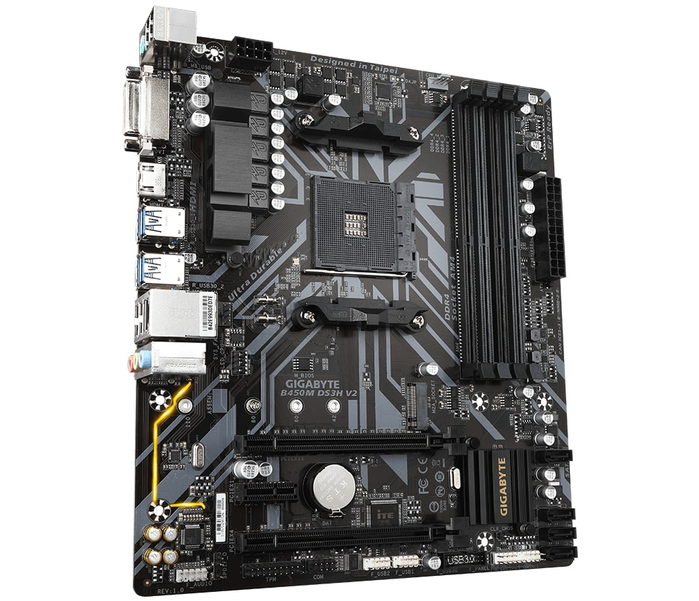 Дънна платка GIGABYTE B450M DS3H V2