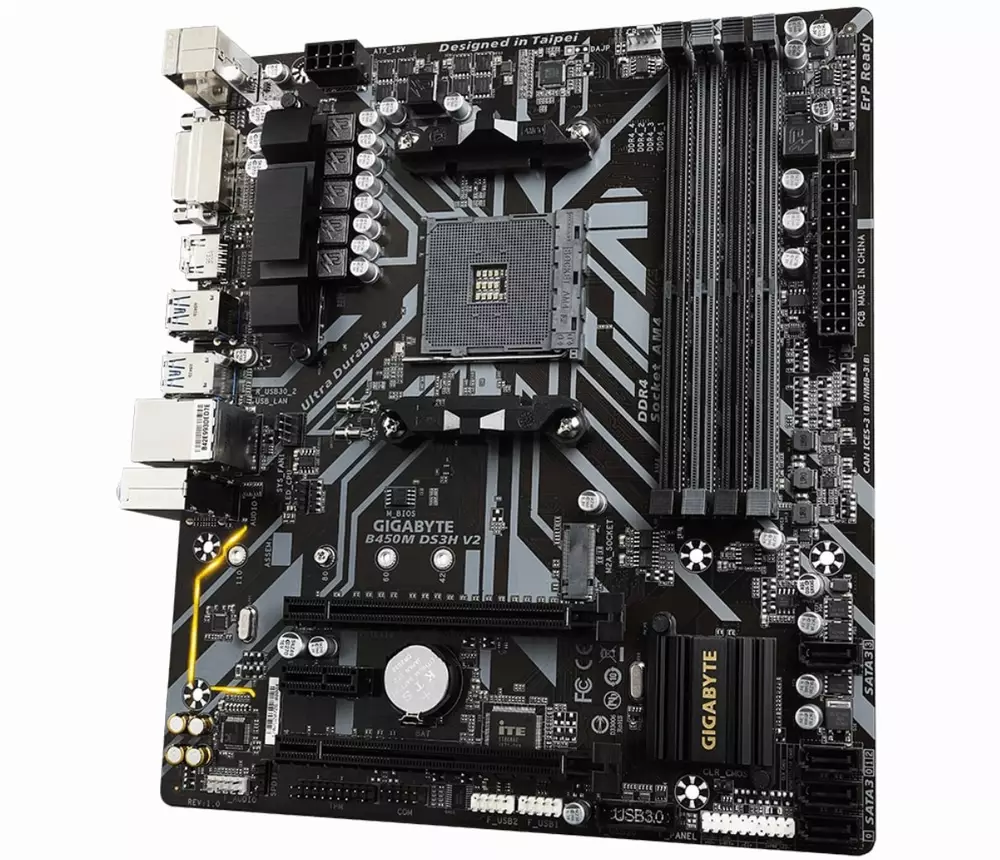 Дънна платка GIGABYTE B450M DS3H V2