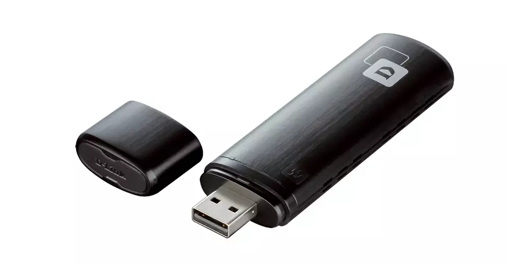 Безжичен Wireless адаптер D-Link DWA-182, Dual band MU-MIMO, AC 1200, 2.4/ 5GHz, USB 3.0, Черен