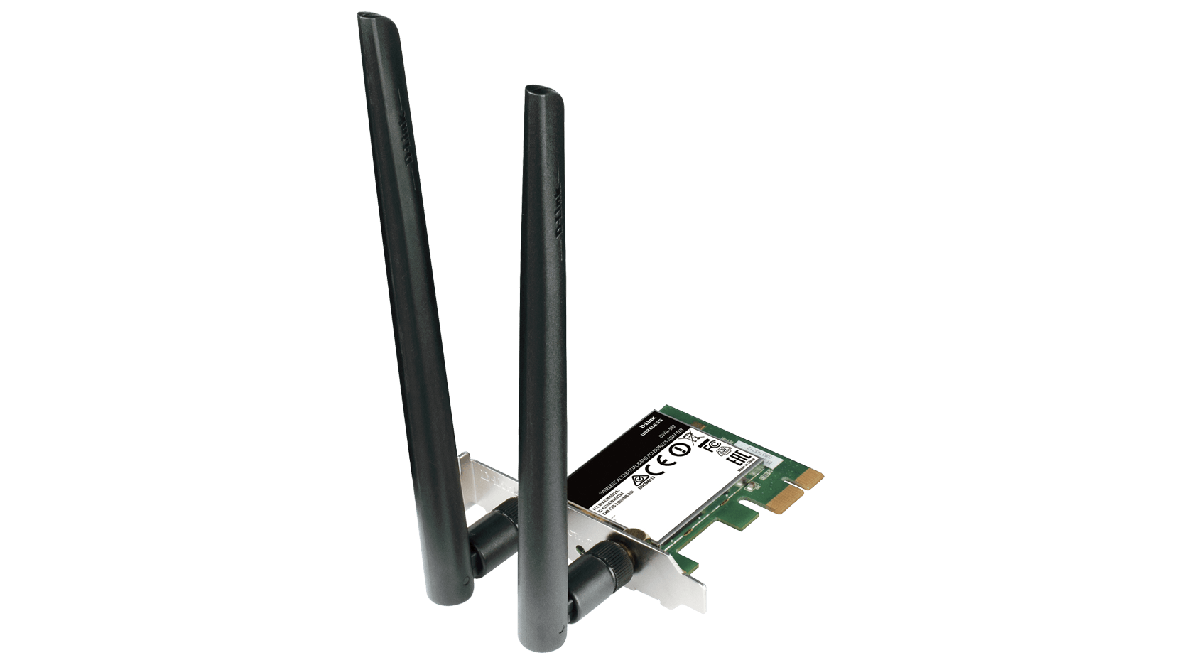 Безжичен Wireless адаптер D-Link DWA-582, Dual band, AC 1200, 2.4/ 5GHz,  PCI Express