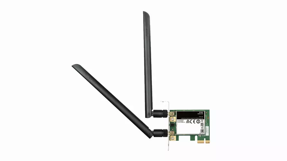 Безжичен Wireless адаптер D-Link DWA-582, Dual band, AC 1200, 2.4/ 5GHz,  PCI Express