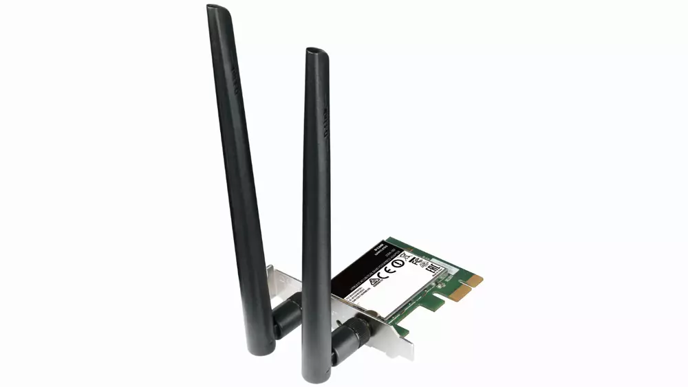 Безжичен Wireless адаптер D-Link DWA-582, Dual band, AC 1200, 2.4/ 5GHz,  PCI Express