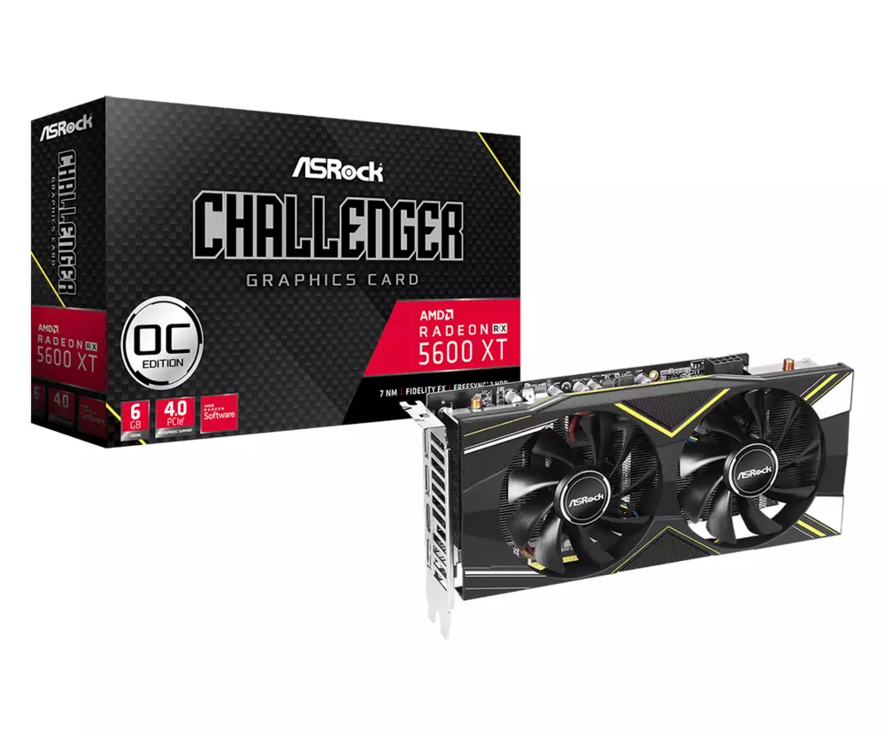 Видео карта Asrock Radeon RX 5600 XT Challenger D 6G OC