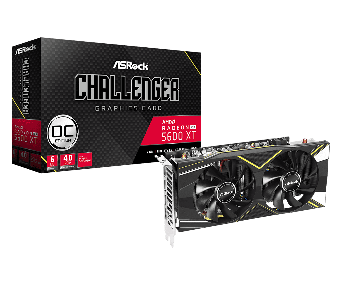 Видео карта Asrock Radeon RX 5600 XT Challenger D 6G OC