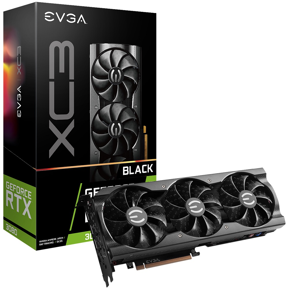 Видео карта EVGA GeForce RTX 3080 XC3 Black Gaming 10GB