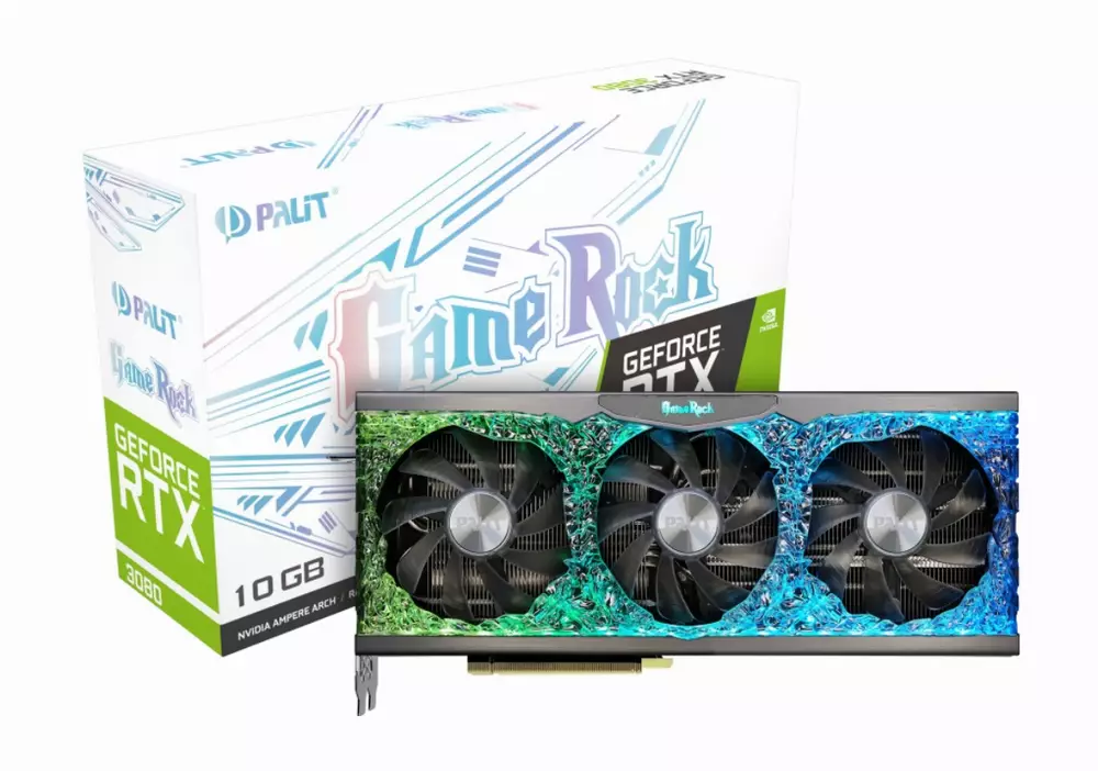 Видео карта PALIT GeForce RTX 3080 GameRock 10GB LHR