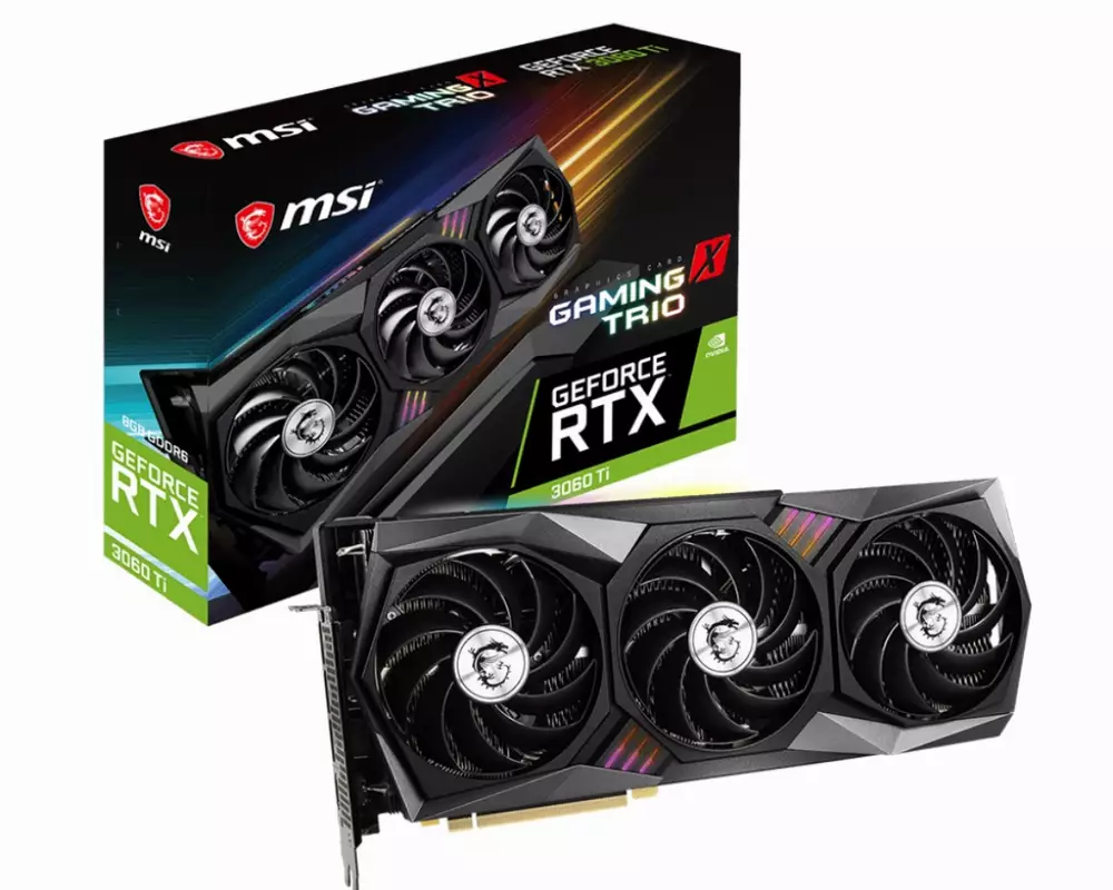 Видео карта MSI GeForce RTX 3060 Ti GAMING X TRIO 8GB