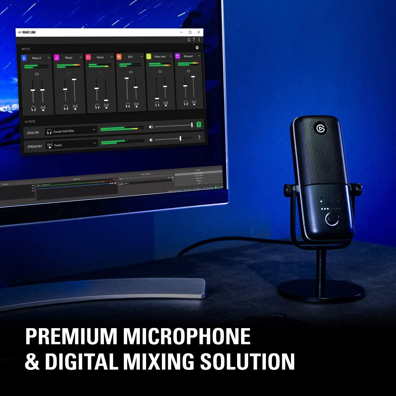Микрофон Elgato Wave 3 Black - 10MAB9901
