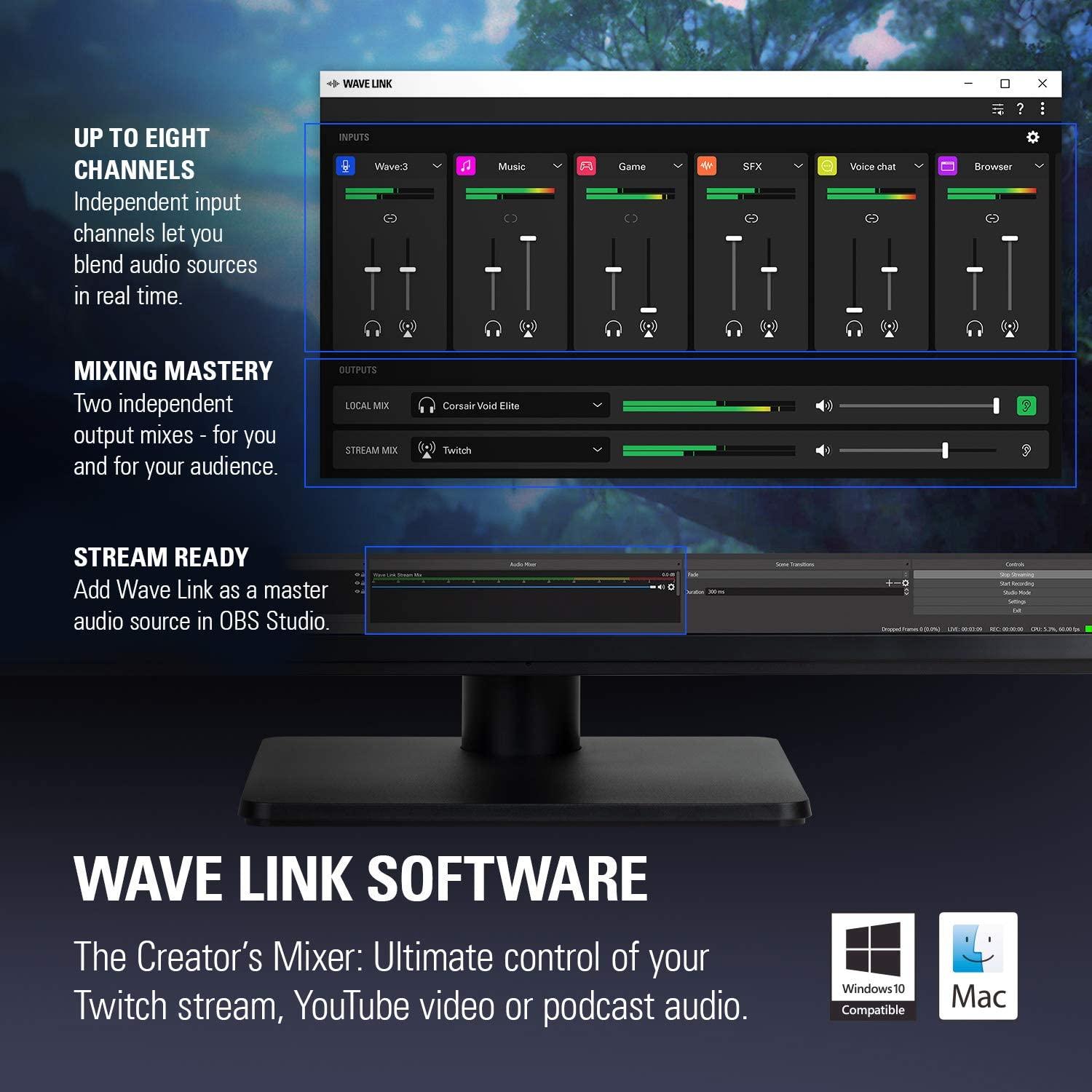 Микрофон Elgato Wave 3 Black - 10MAB9901