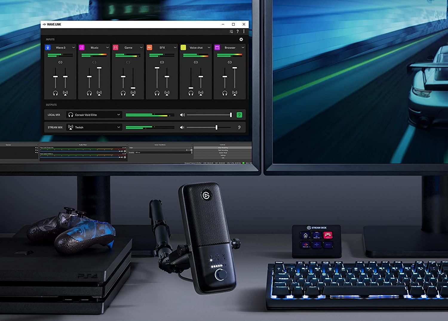 Микрофон Elgato Wave 3 Black - 10MAB9901