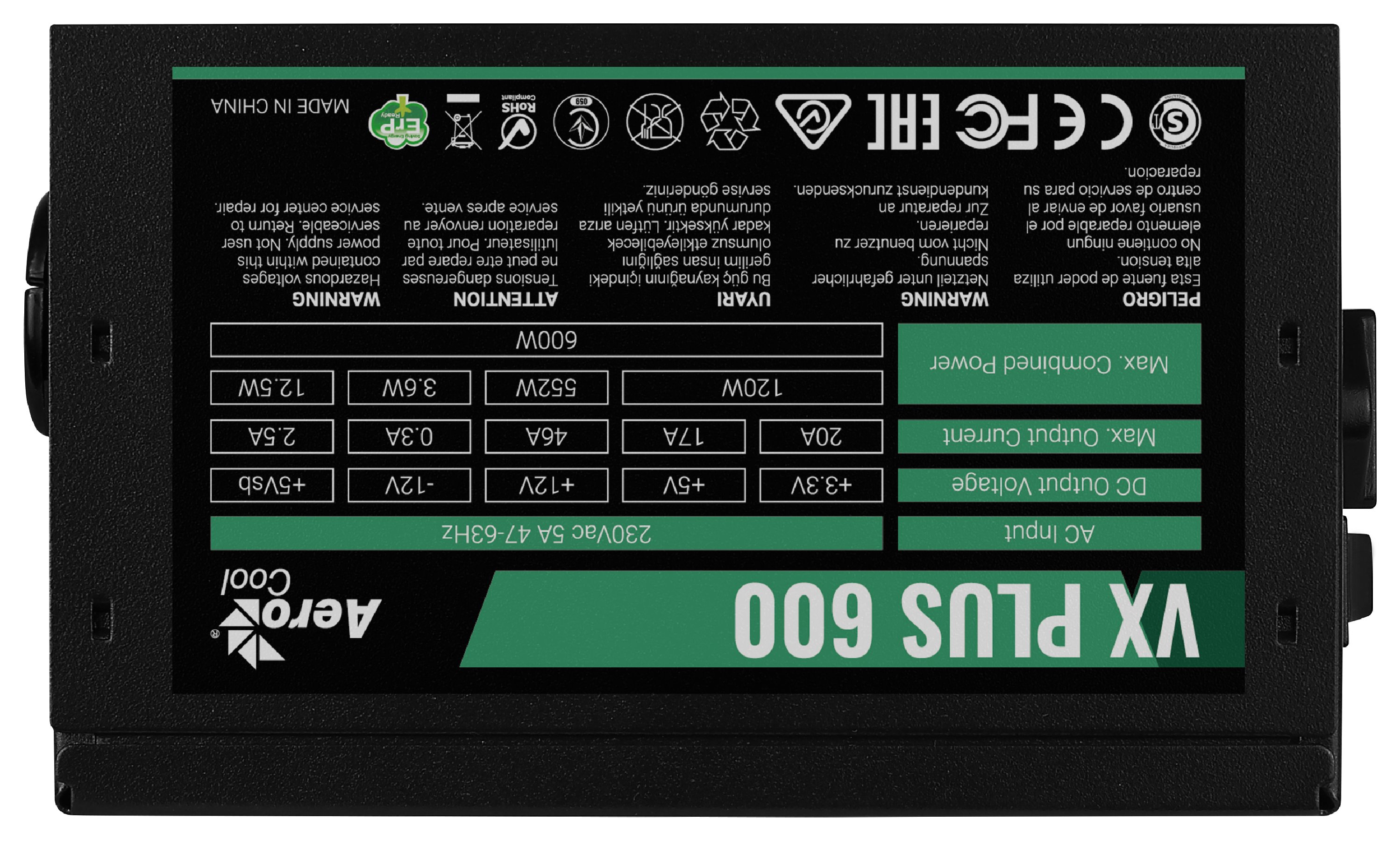 Захранване AeroCool VX PLUS 600W PSU