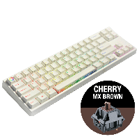 Геймърскa механична клавиатура Ducky x Varmilo Miya Pro Rainbow RGB, Cherry MX Brown