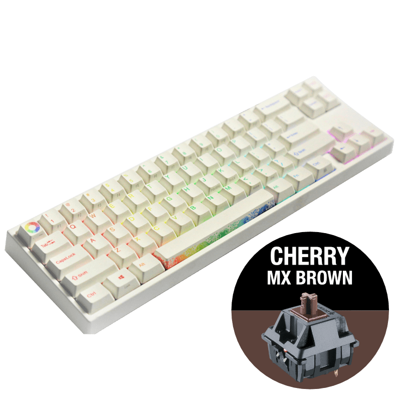 Геймърскa механична клавиатура Ducky x Varmilo Miya Pro Rainbow RGB, Cherry MX Brown