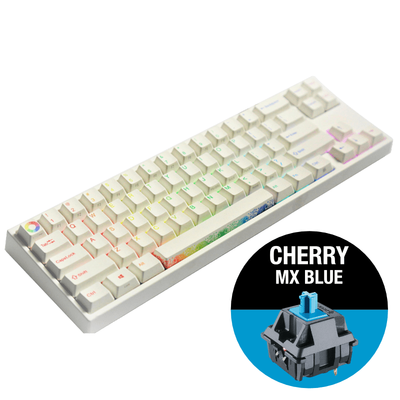 Геймърскa механична клавиатура Ducky x Varmilo Miya Pro Rainbow RGB, Cherry MX Blue