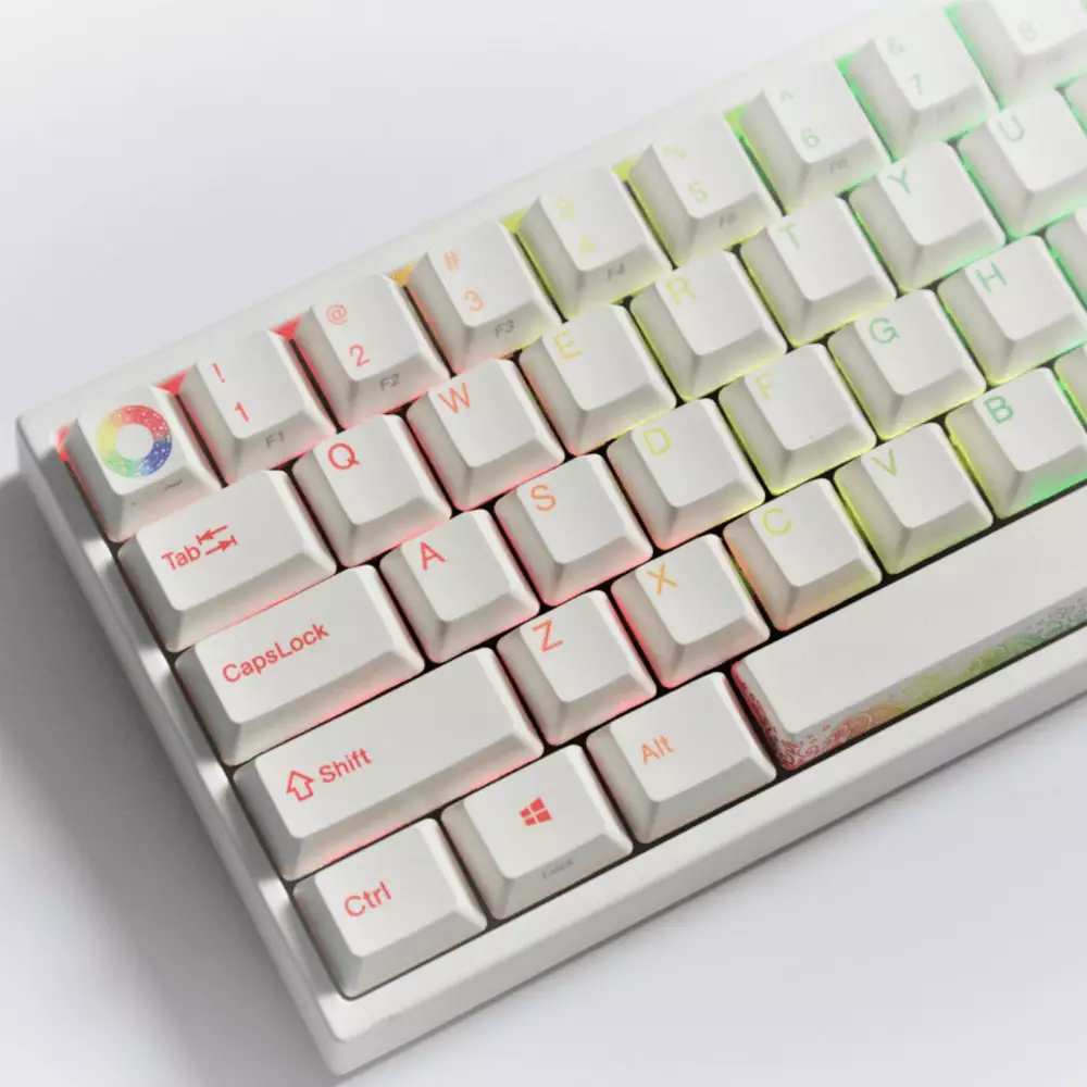 Геймърскa механична клавиатура Ducky x Varmilo Miya Pro Rainbow RGB, Cherry MX Blue