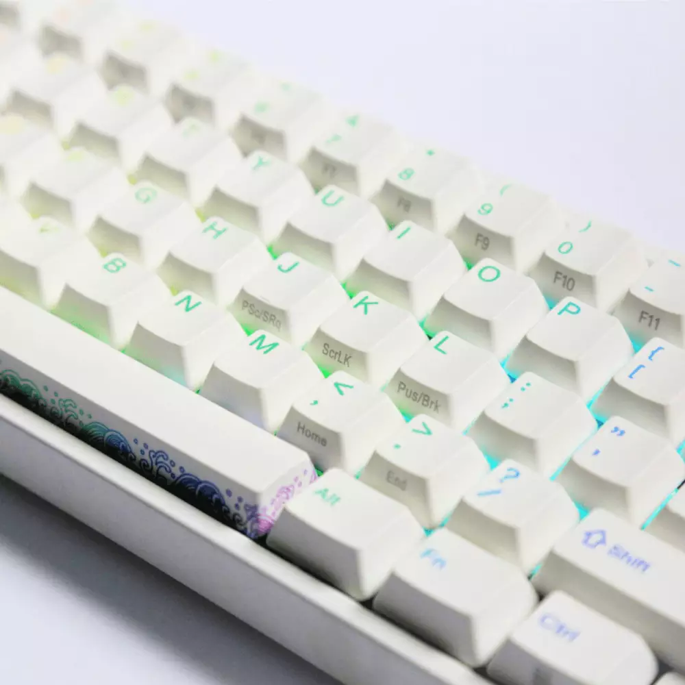 Геймърскa механична клавиатура Ducky x Varmilo Miya Pro Rainbow RGB, Cherry MX Blue