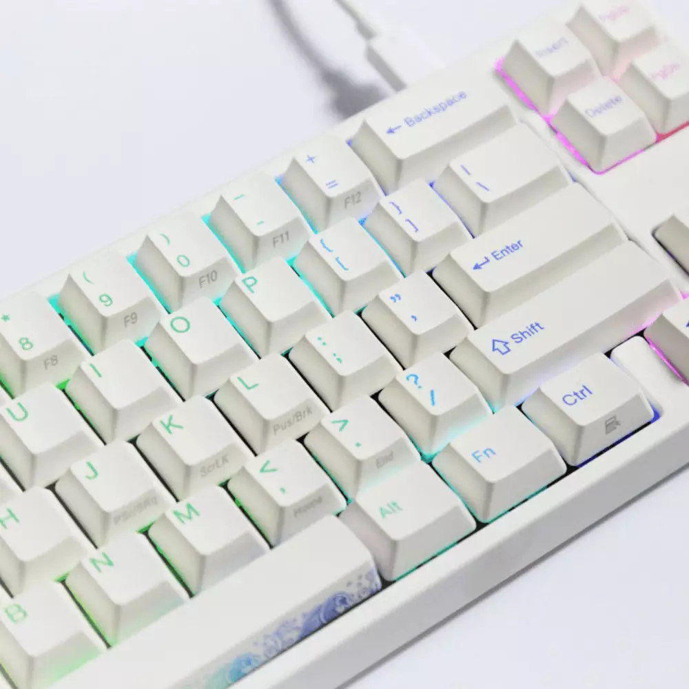 Геймърскa механична клавиатура Ducky x Varmilo Miya Pro Rainbow RGB, Cherry MX Blue