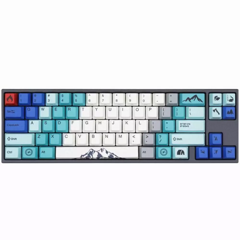 Геймърскa механична клавиатура Ducky x Varmilo Miya Pro Summit White LED, Cherry MX Red