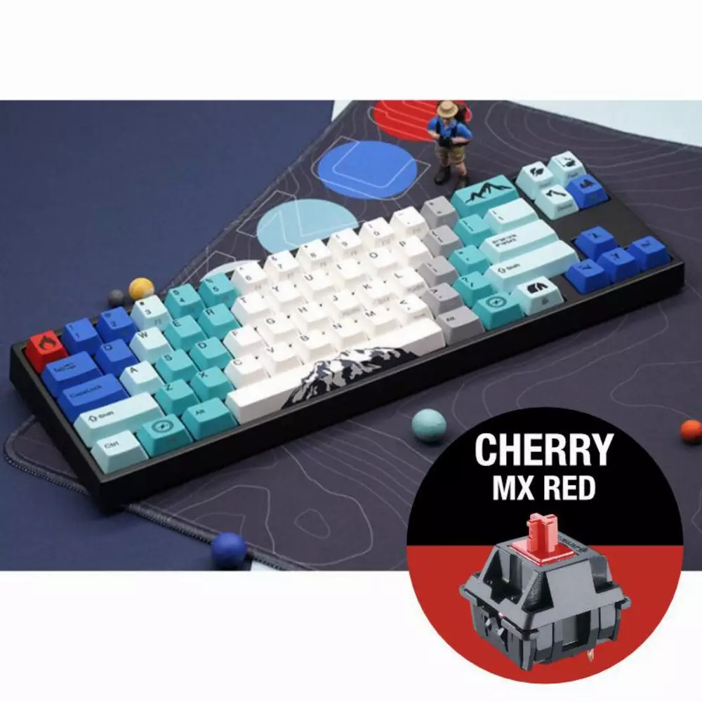 Геймърскa механична клавиатура Ducky x Varmilo Miya Pro Summit White LED, Cherry MX Red