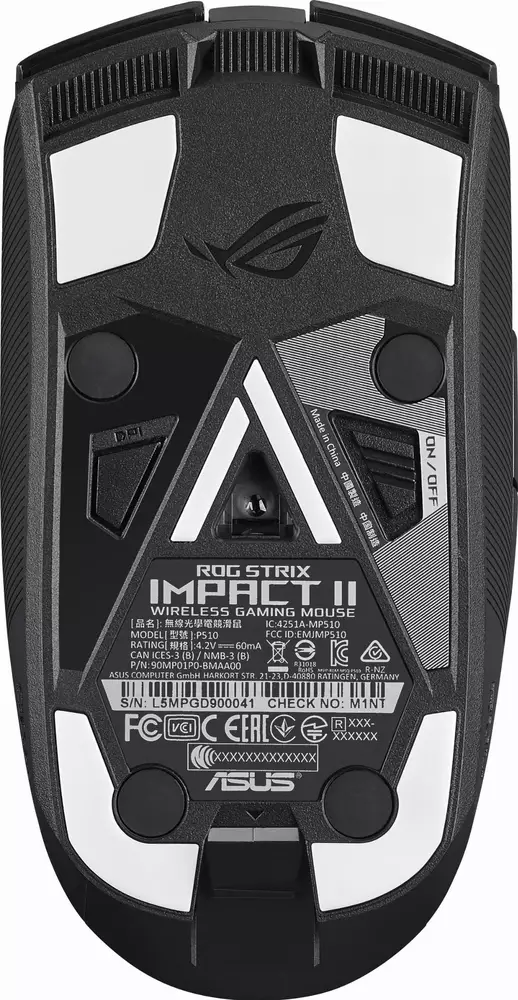 Геймърска мишка ASUS ROG Strix Impact II Wireless - 90MP01P0-BMUA00