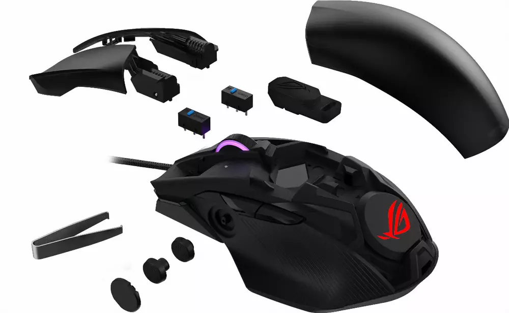 Геймърска мишка ASUS ROG Chakram Core - 90MP01T0-BMUA00