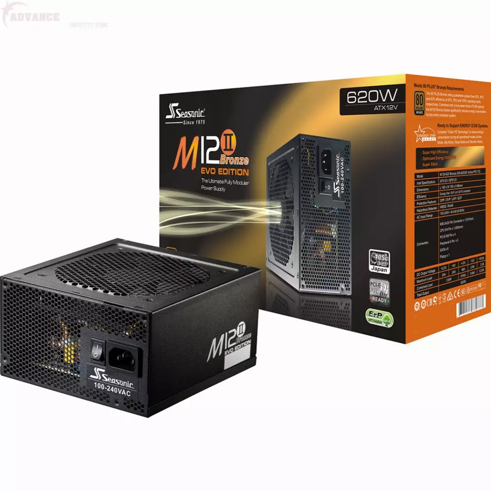 Захранване SEASONIC M12II EVO 620W 80+ Bronze