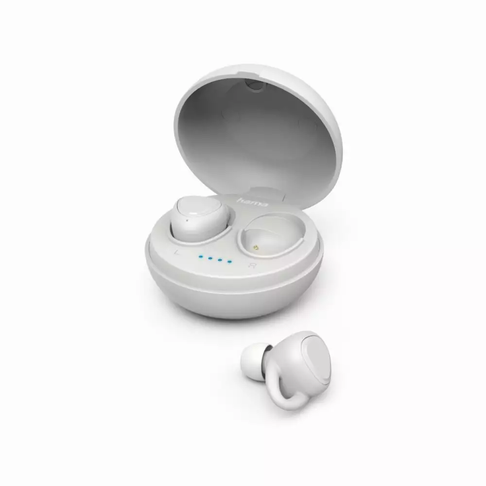 Блутут слушалки-тапи с докинг кутийка Hama LiberoBuds, True Wireless, Гласов контрол, Сиви