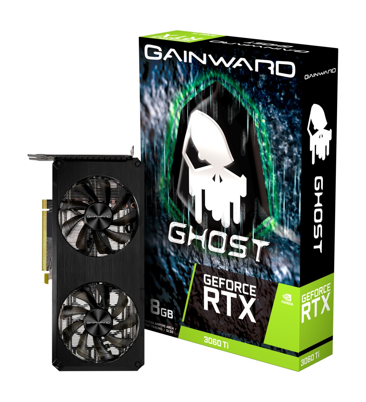 Видео карта Gainward GeForce RTX 3060 Ti Ghost 8GB LHR
