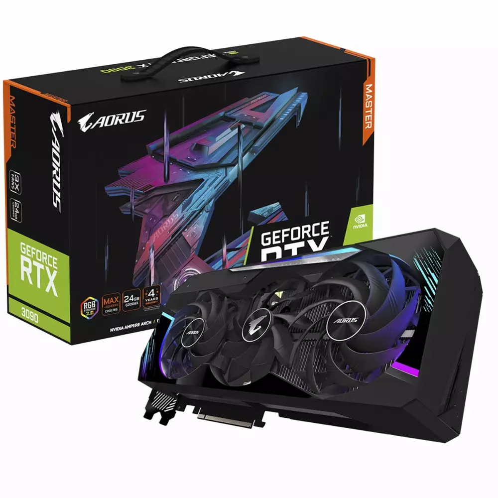 Видео карта GIGABYTE GeForce RTX 3090 AORUS MASTER 24GB GDDR6X