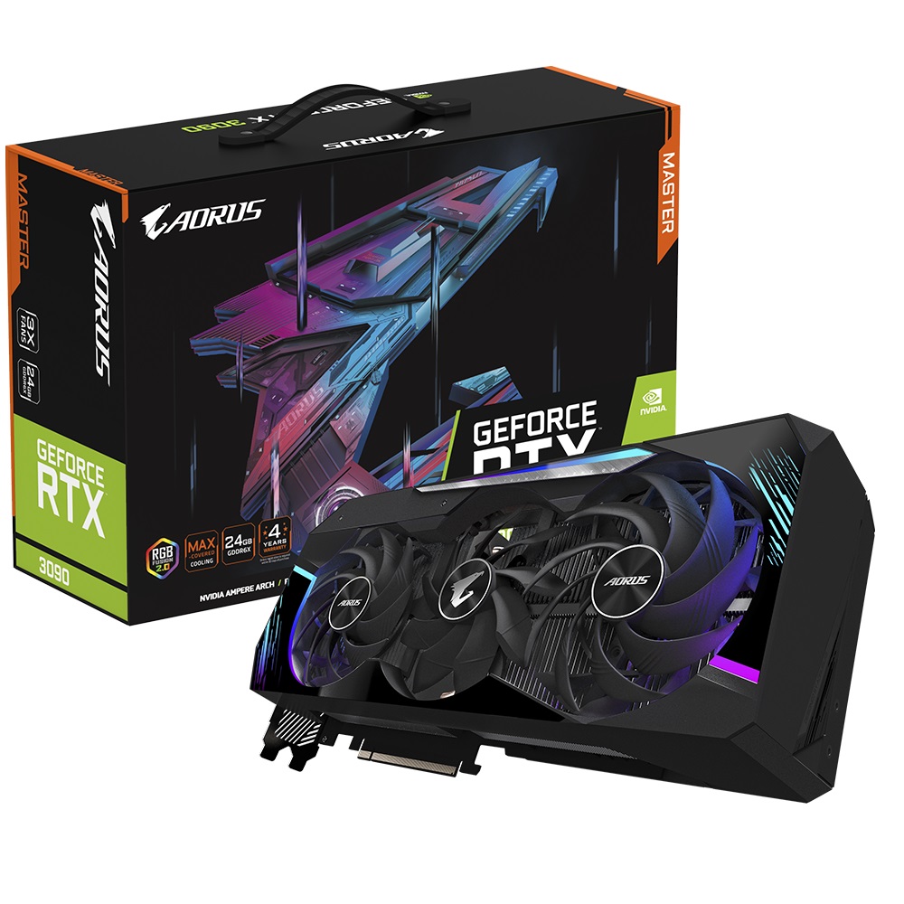 Видео карта GIGABYTE GeForce RTX 3090 AORUS MASTER 24GB GDDR6X