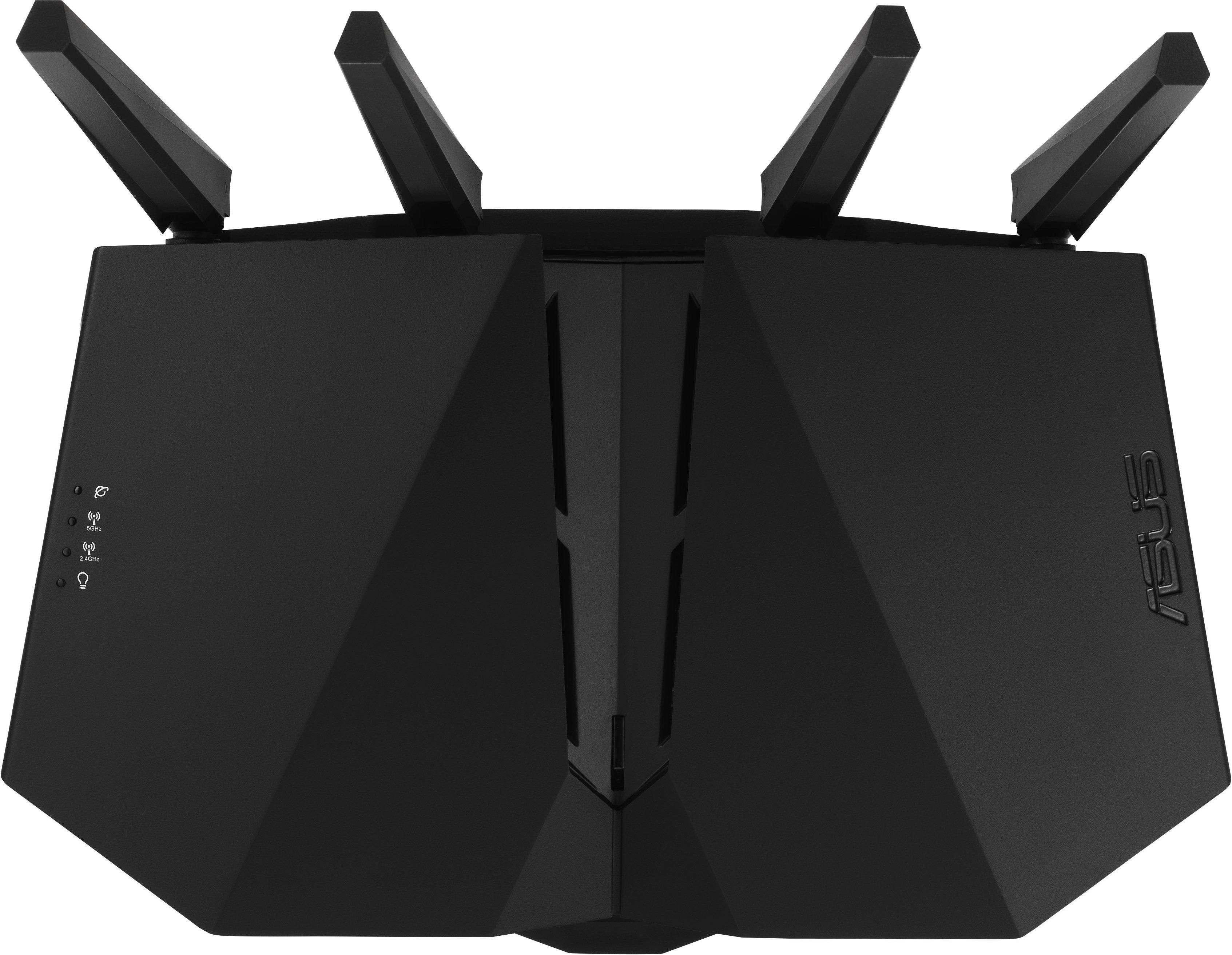 Безжичен рутер Asus RT-AX82U AX5400 Dual Band WiFi 6 (802.11ax) Gaming,PS5 Compatible, RGB, AI Mesh, Gigabit, USB 3.2